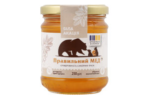 Мед Белая акация Правильний мед с/б 250г