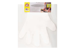 Рукавички поліетиленові Помічниця 100шт
