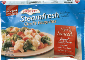 Birds Eye Steamfresh Chef's Favorites Lightly Sauced Broccoli, Cauliflower, Carrots With Cheese Sauce