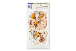 Микс морепродуктов замороженный без сурими Preparato per risotto Sgattoni лоток 250г