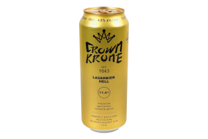 Пиво Crown Krone Lagerbier Hell світле фільтроване