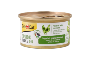 Корм д/котів Шайні Кет Суперфуд з куркою та яблуками 70г ж/б Джим Кет