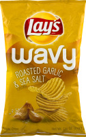 Lay's Wavy Roasted Garlic & Sea Salt Potato Chips