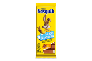 Шоколад молочный с начинкой с молоком Nesquik м/у 100г