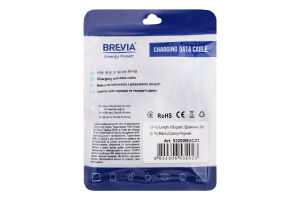 Кабель Brevia USB-TypeC black zip 2м 53200BUCZ1