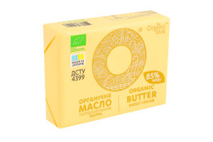 Масло сладкосливочное 85% органическое Экстра Organic Milk м/у 180г