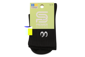 Шкарпетки дитячі з вишивкою Очі висока резинка класичні р.12-20 Premier Socks