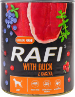 Корм д/собак з качкою 800г ж/б Рафі