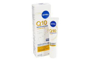 Крем для кожи вокруг глаз для всех типов кожи укрепляющий против морщин Q10 Сила Nivea 15мл