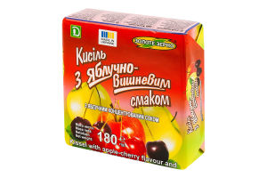 Кисель с яблочно-вишневым вкусом с яблочным концентрированным соком Золоте Зерно м/у 180г