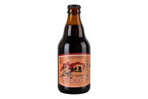 Пиво 0.33л 5.8% темне нефільтроване неосвітлене непастеризоване Sweet stout Saga пл