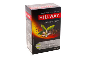 Чай чорний байховий листовий з ароматом бергамоту Fine Earl Grey Hillway в/с к/у 100г
