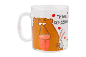 Чашка Herbata Ти моє серденько 320мл скло Galleryglass