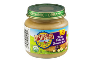 Earth's Best Organic Stage 2 Plum Banana Brown Rice