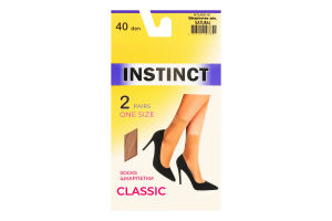 Шкарпетки жіночі Instinct Classic 40den 23-25 natural 2пари