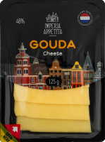 Сир 48% нарізка Гауда Imperia Appetita лоток 125г