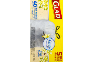 Glad Tall Kitchen 13 Gallon Drawstring Bags Fresh Vanilla - 40 CT