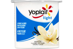 Yoplait Light Fat Free Yogurt Vanilla