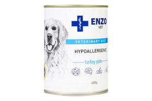 Корм д/собак Паштет з індичкою гіпоалергенний 400г ж/б Ензо Вет