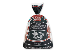 Хліб половинка в нарізці Балтійський бездріжджовий преміум Славний хліб м/у 350г