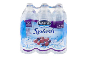 Nestle Splash Flavored Water Acai Grape - 6 PK