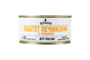 Паштет печеночный со свининой Вербена ж/б 325г