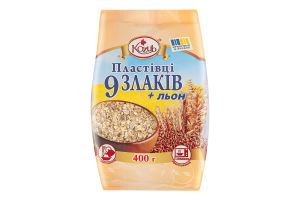 Хлопья мгновенного приготовления 9 злаков + лен Kozub м/у 400г