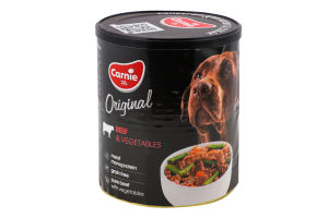 Корм д/дорослих собак Original Mono Protein Яловичина з овочами 800г ж/б Carnie