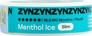 Подушечки никотиносодержащие 16.5мг ZYN Slim Menthol Ice 20х0.7г