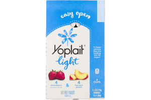 Yoplait Light Fat Free Yogurt Strawberry & Harvest Peach - 8 CT