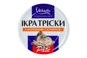 Икра трески с копченой скумбрией Pate Veladis ж/б 100г