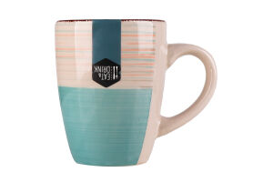 Чашка Eat&Drink зелено-біла 270мл