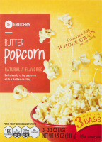 SE Grocers Naturally Flavored Butter Popcorn - 3 CT