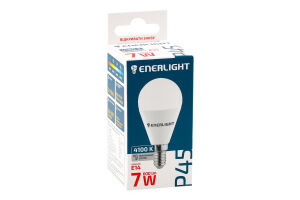 Лампа светодиодная 4100K 600lm 7W E14 P45 Enerlight 1шт