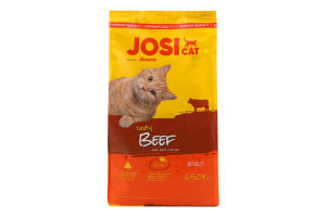 Корм сухой полнорационный для взрослых котов Tasty beef JosiCat м/у 650г