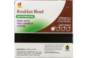 Ahold Breakfast Blend Decaffeinated 100% Arabica Coffee K-Cup Packs - 12 CT