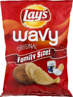 Lay's Wavy Potato Chips Original Family Size