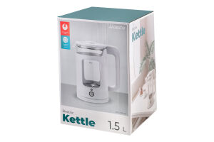 Електрочайник 1,5л білий скло/пластик 1350Вт Ardesto