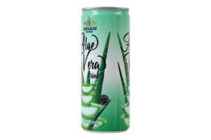 Напій безалкогольний соковий негазований Aloe vera Bisan Drinks з/б 250мл