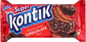 Печенье-сэндвич шоколадный вкус Super Kontik м/у 90г
