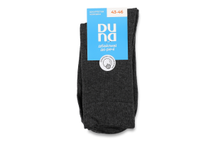Шкарпетки чоловічі темно-сірі класичні р.27-29 Duna