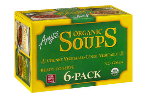 Amy's Organic Soups Lentil Vegetable/Chunky Vegetable - 6 PK