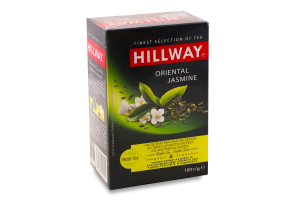 Чай зеленый байховый листовой с ароматом жасмина Oriental Jasmine Hillway в/с к/у 100г