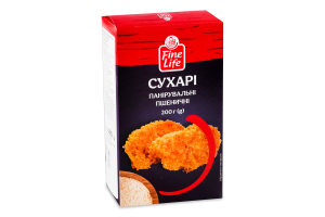 Сухари панировочные из хлебных сухарей пшеничных Fine Life к/у 200г