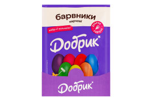 Набір харчових барвників для яєць 7 кольорів Добрик к/у 7х3г