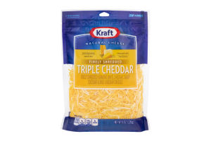 Kraft Natural Cheese Finely Shredded Triple Cheddar