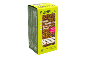Хлібці з шпинатом та зеленою гречкою 91г Sunfill
