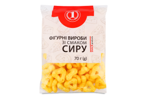 Вироби фігурні зі смаком сиру ТМ "1" м/у 70г