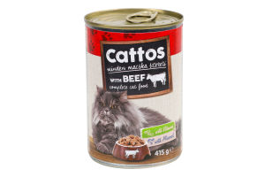 Корм д/котів з смаком яловичини 415г ж/б Кетос