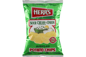 Herr's Ripples Potato Chips Sour Cream & Onion Flavored